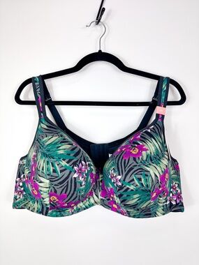 Cacique Tropical Print Lightly Lined Balconette Bra